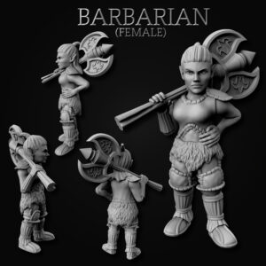 Gnome Barbarian - Female (MF)