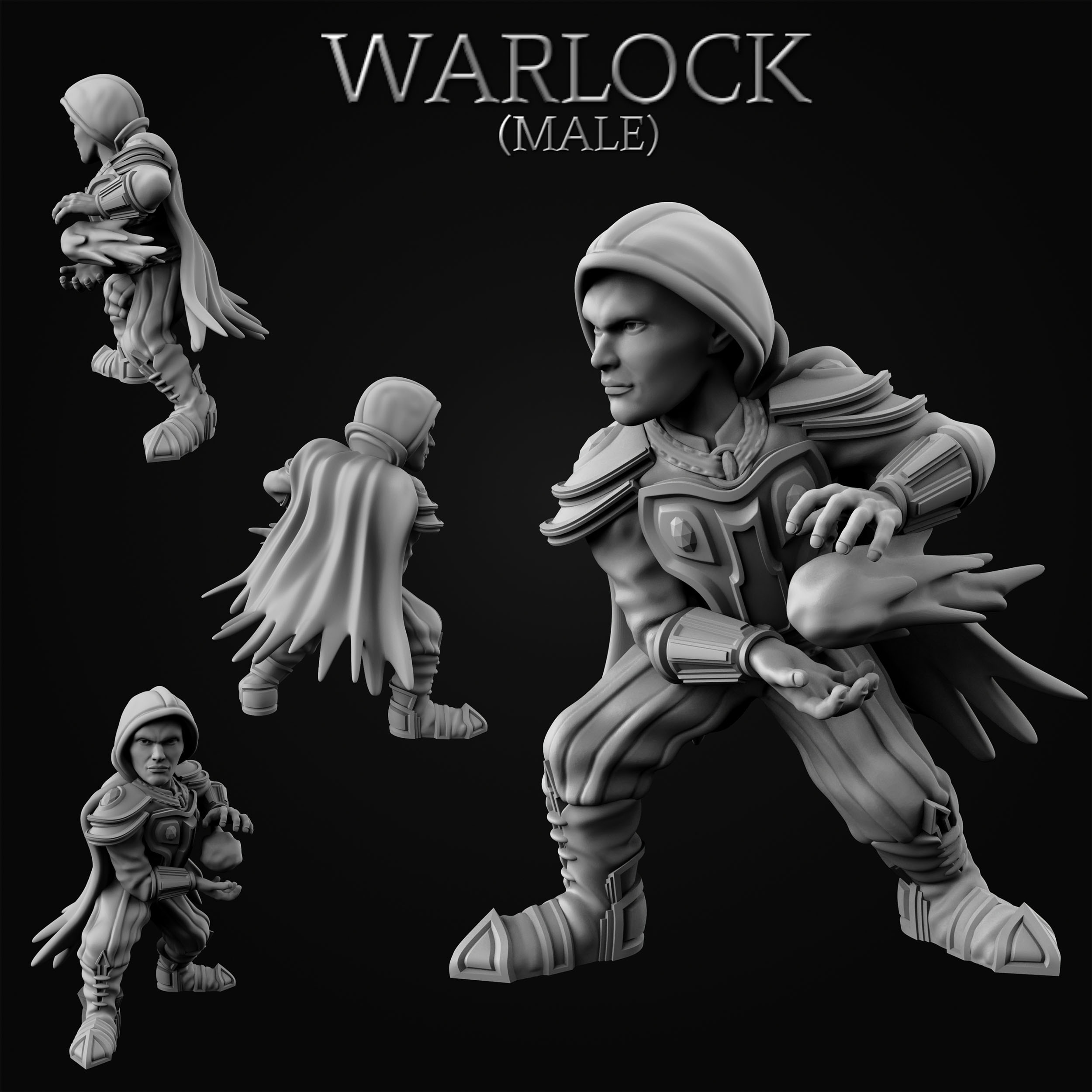Gnome Warlock - Male (MF)