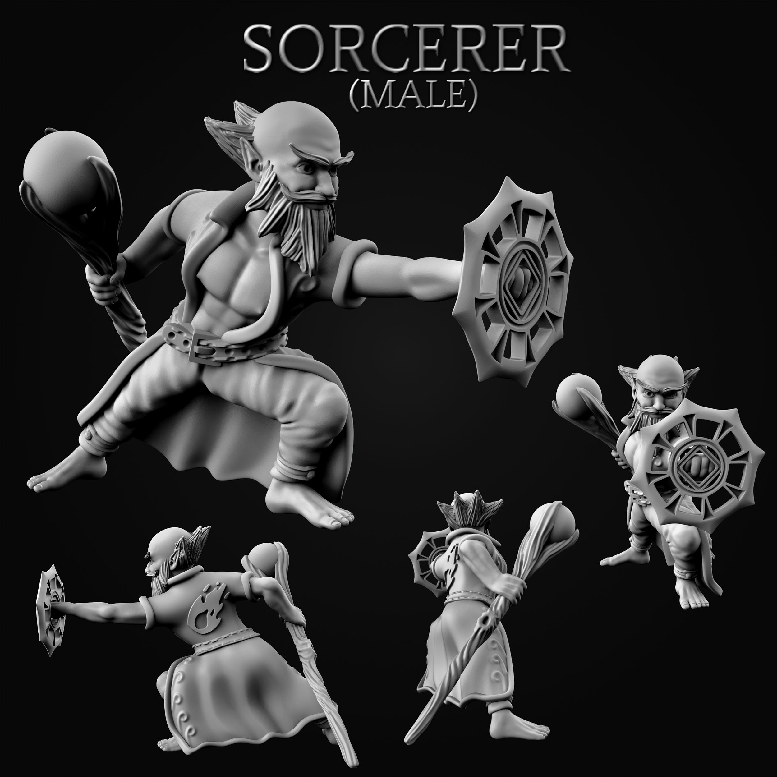 Gnome Sorcerer - Male (MF)